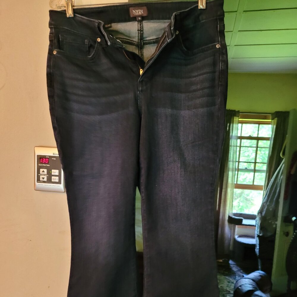 NYDJ cropped jeans with fringed leg bottoms